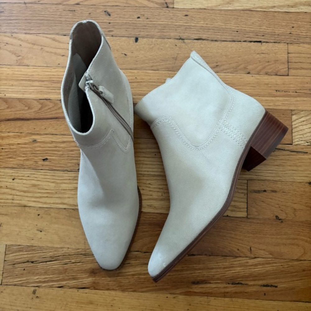 Elegant Cream Ankle Boots